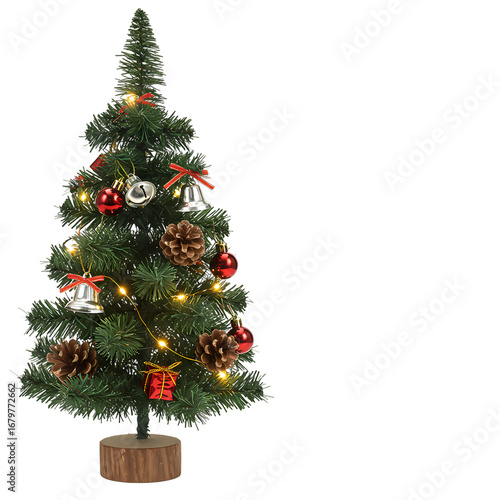 Pre-lit Artificial Christmas Tree with Ornaments