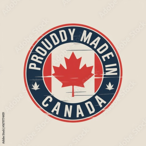 Proudly Made in Canada Vintage Badge