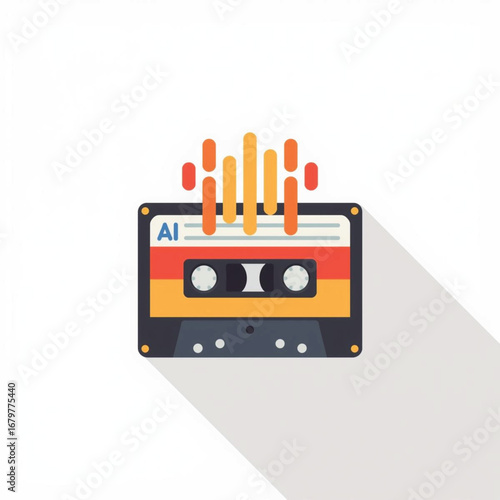 retro audio cassette tape