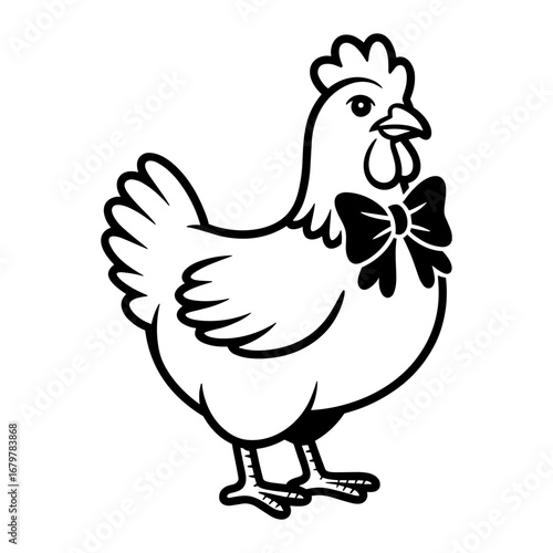 Chicken with Coquette Bow