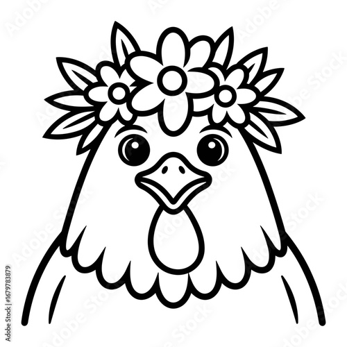 Chicken with Flower Crown