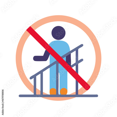 No access sign, prohibition of entry, restriction symbol