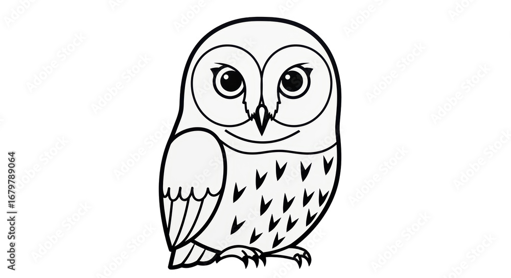 Naklejka premium Isolated Owl Cartoon