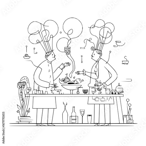 Chefs cooking food preparation culinary arts restaurant kitchen professional cooks fine dining cuisine art 100