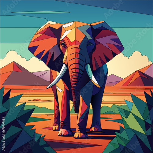 elephant in the desert