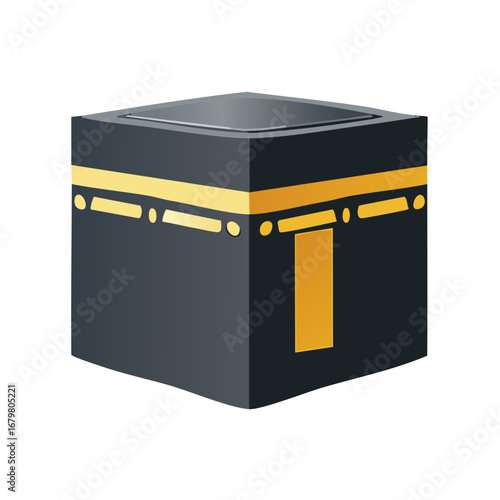 Stylized Islamic Kaaba Icon A Symbol of Pilgrimage and Spirituality