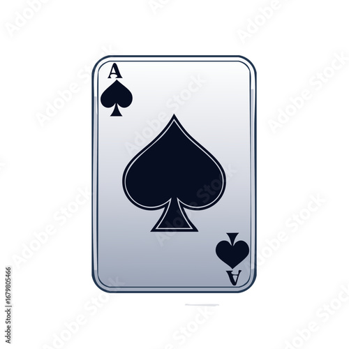 Ace of Spades Playing Card: Single Deck Concept - Games, Gamble, Luck
