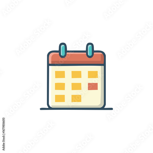Bright Illustrated Calendar for Scheduling and Time Management