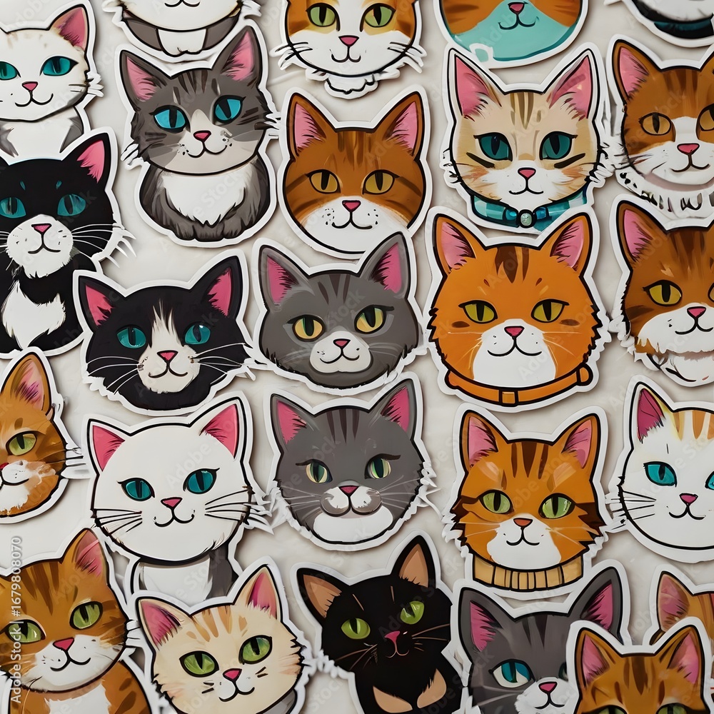 Obraz premium various sticker off animals