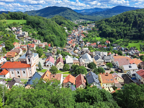 Fototapeta Naklejka Na Ścianę i Meble -  Stramberk w lecie, Morawy, Czechy/Stramberk town in summer, Moravia, Czechia