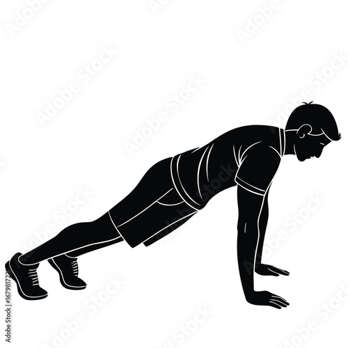 Person doing pushup