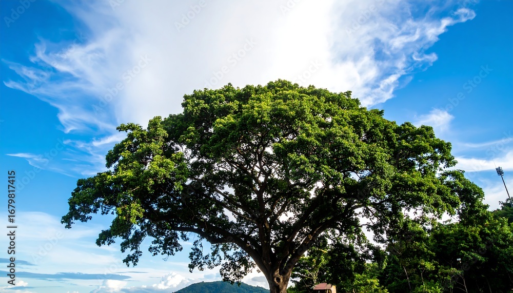 Fototapeta premium Lush tree against a vibrant sky