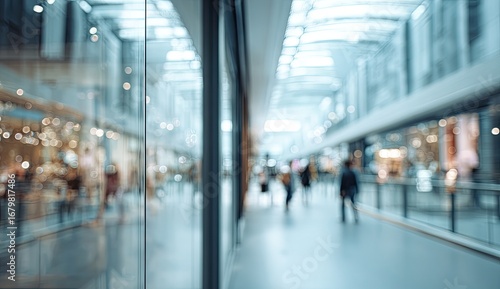 Wallpaper Mural Blurred view of a modern shopping mall interior Torontodigital.ca