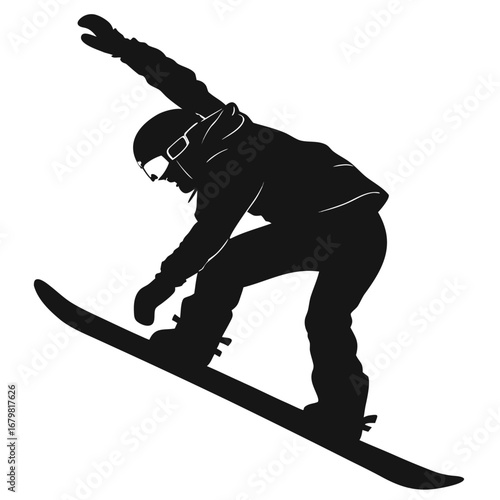 Snowboarder jump