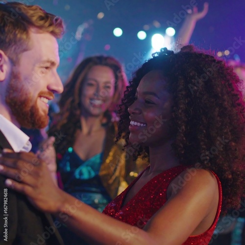 Couple dancing at a concert