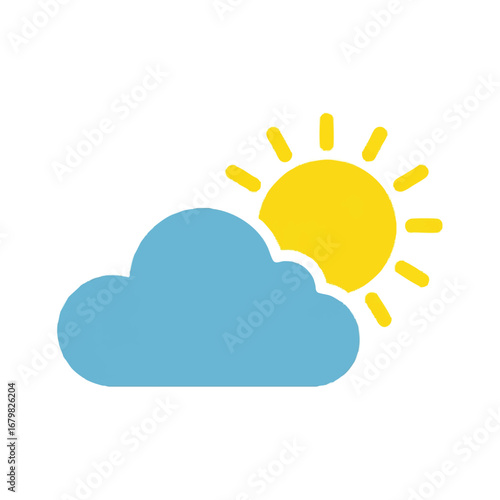 Weather icon showing a partly sunny day with a cloud partially covering the sun.