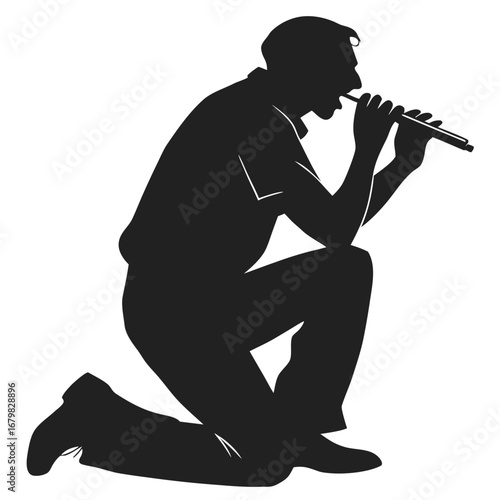 Man playing harmonica