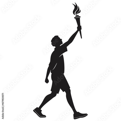 Person holding torch