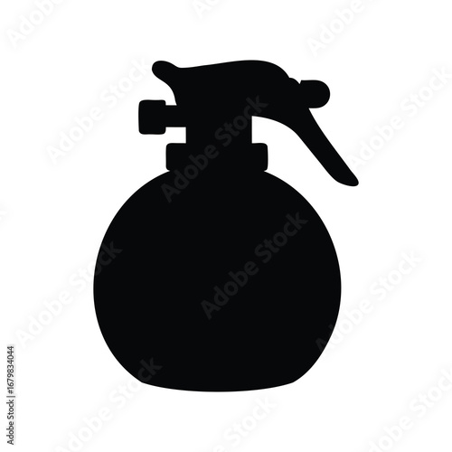 Silhouette of a Spray Bottle with Adjustable Nozzle for Cleaning Applications