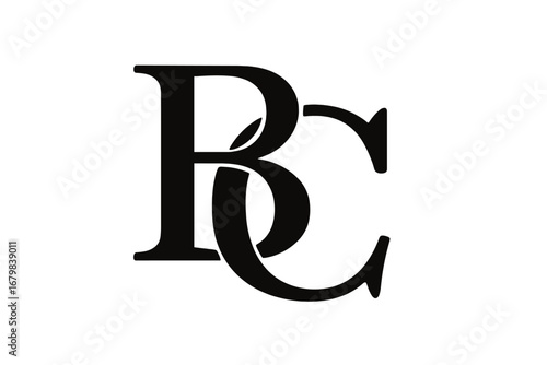 Elegant BC CB monogram logo design. Classic initial letters B C icon. Luxury business sign, identity, brand, emblem for royalty, boutique, hotel. Serif font logotype vector.
