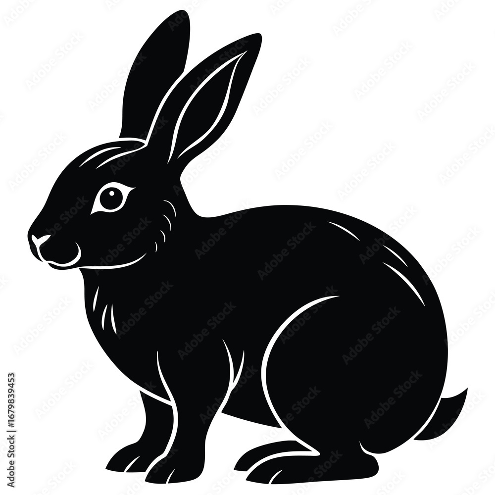 Obraz premium bunny silhouette vector illustration