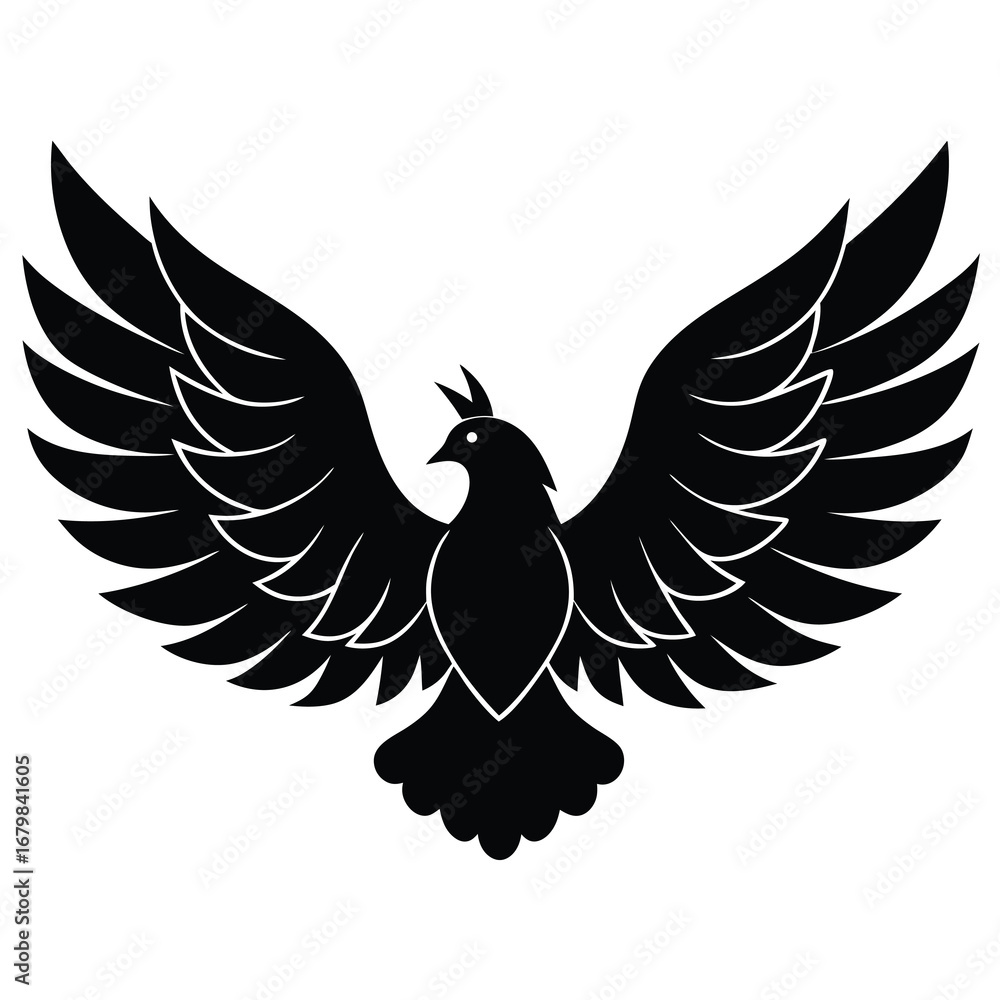 Obraz premium chick wings spread vector illustration