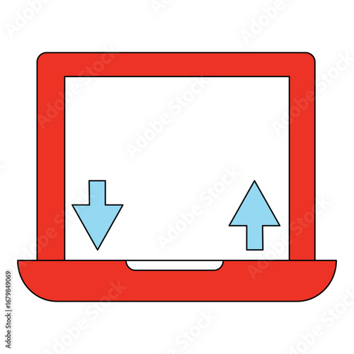 Smart Workplace AI Laptop Vector Device Icon