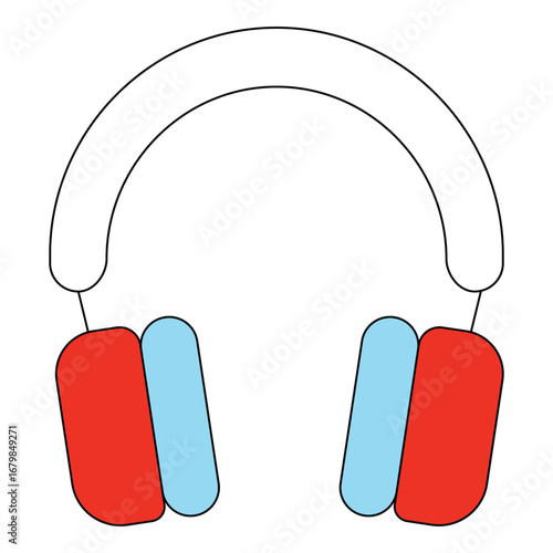 Remote Work AI Headphones Online Meeting vector Icon
