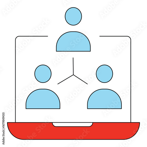 Digital Collaboration AI Remote Working Productivity Icon