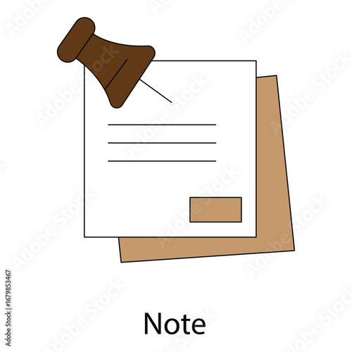 Global Remote AI Workplace Note Vector Icon