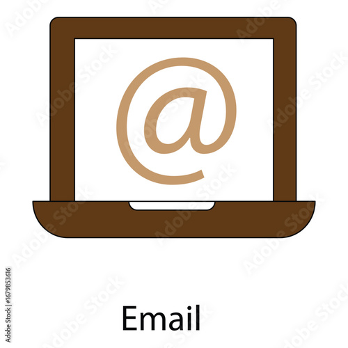 AI Driven Workplace Email Remote Communication Icon