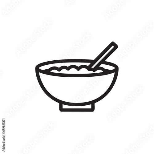 A bowl of food with a spoon inside.