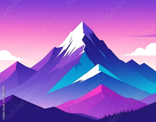 Vibrant mountain landscape