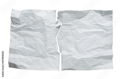 Wallpaper Mural Torn lined school notebook sheet with rough ripped edges, blue horizontal lines on white background, isolated paper texture for notes, writing, scrapbooking, and projects. Torontodigital.ca