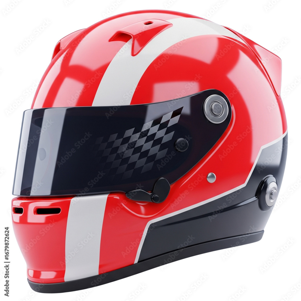Fototapeta premium simple 3d racing helmet no background