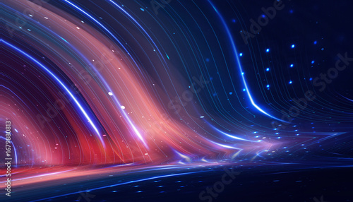 Abstract futuristic neon ba...