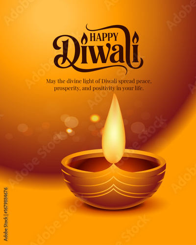 Happy Diwali social media poster