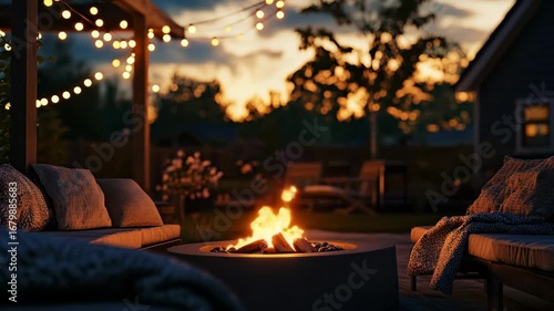 Lounge relaxation outdoor evening picnic