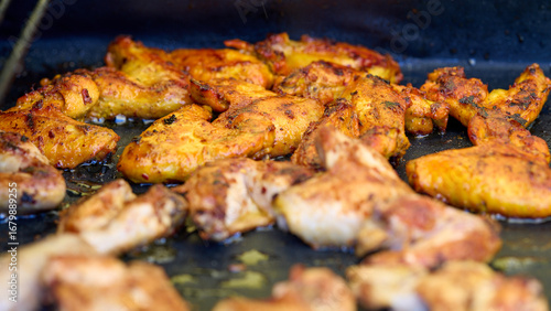 Wallpaper Mural grilled chicken wings on grill Torontodigital.ca