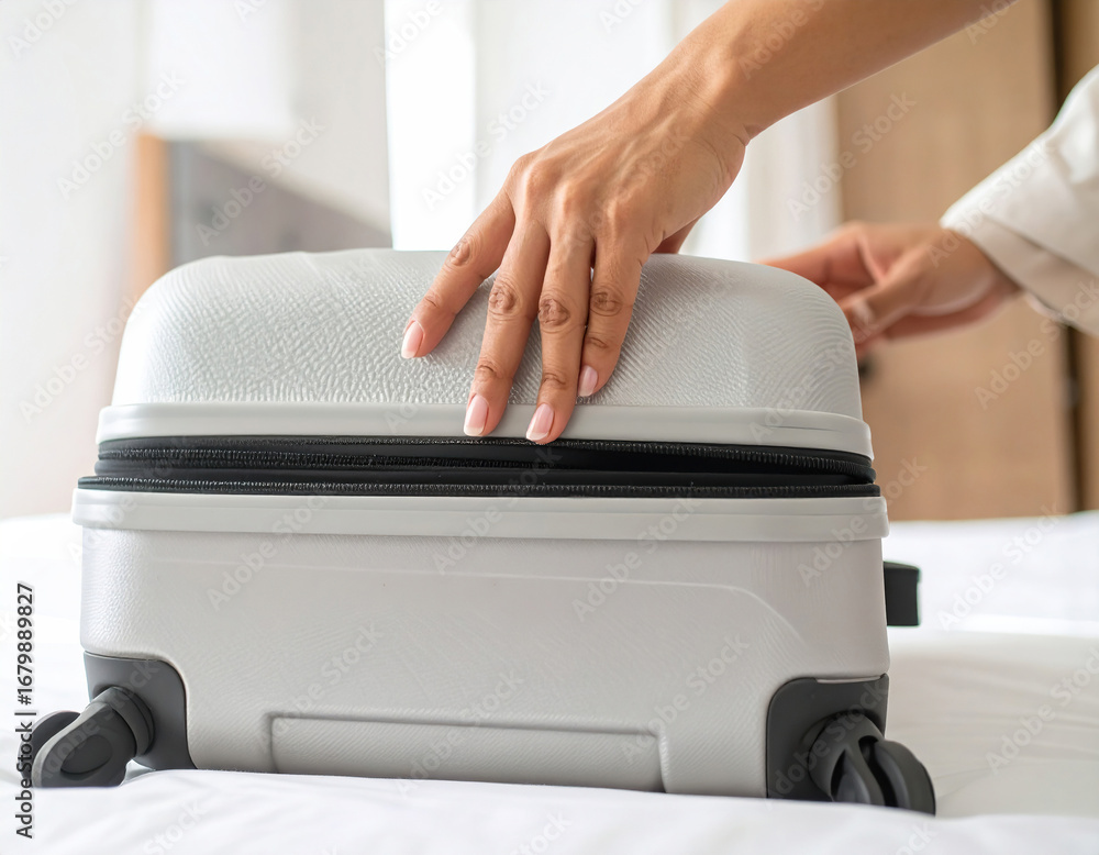 Fototapeta premium Packing a Suitcase
