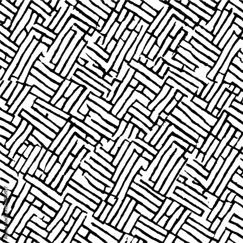 Vector seamless abstract pattern black and white herringbone texture design for textile fabric background wallpaper 100