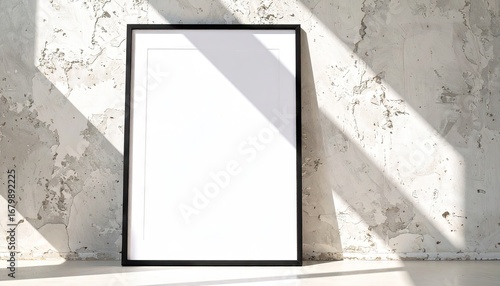 A2 Poster Frame Mockup Against a Concrete Wall