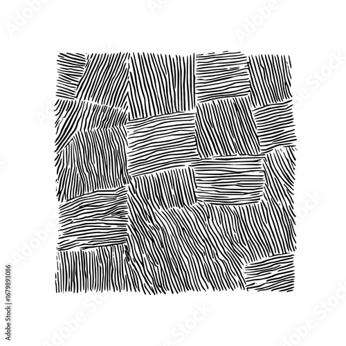 Abstract black and white line art pattern background design for modern textile and wallpaper texture concept