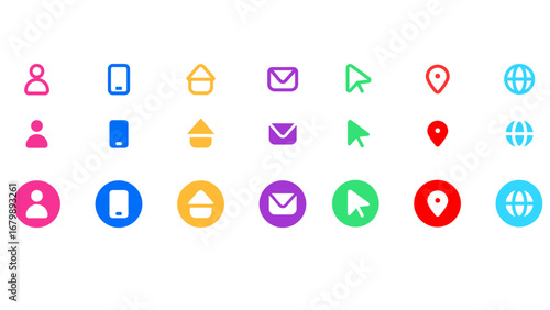 Web Icons in Farbe