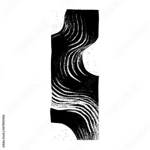 Abstract grunge texture design with black and white ink pattern for background and digital art concept