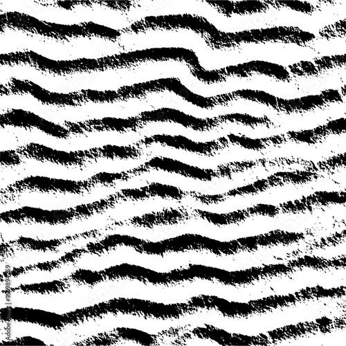 Black and white wave pattern grunge texture background abstract design for digital paper and textile 100