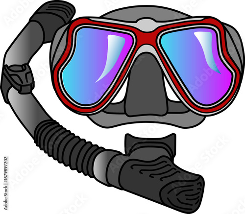 scuba-dive-mask-dry-snorkel-gear-black