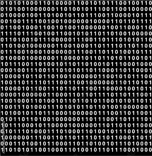 Binary code stream matrix for data, technology or computing concept, seamless pattern design