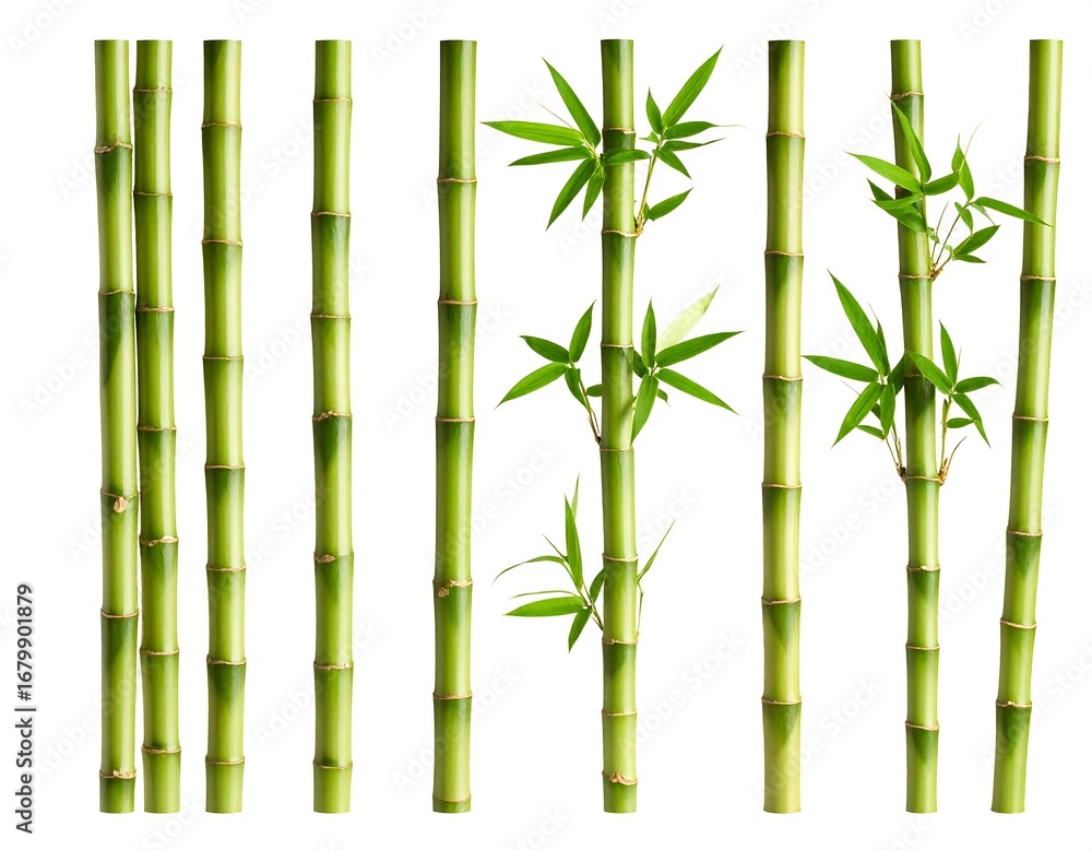 Obraz premium Close-up of various bamboo stalks