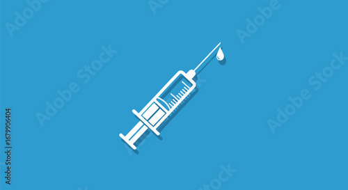 Medical Syringe Ready for Injection.